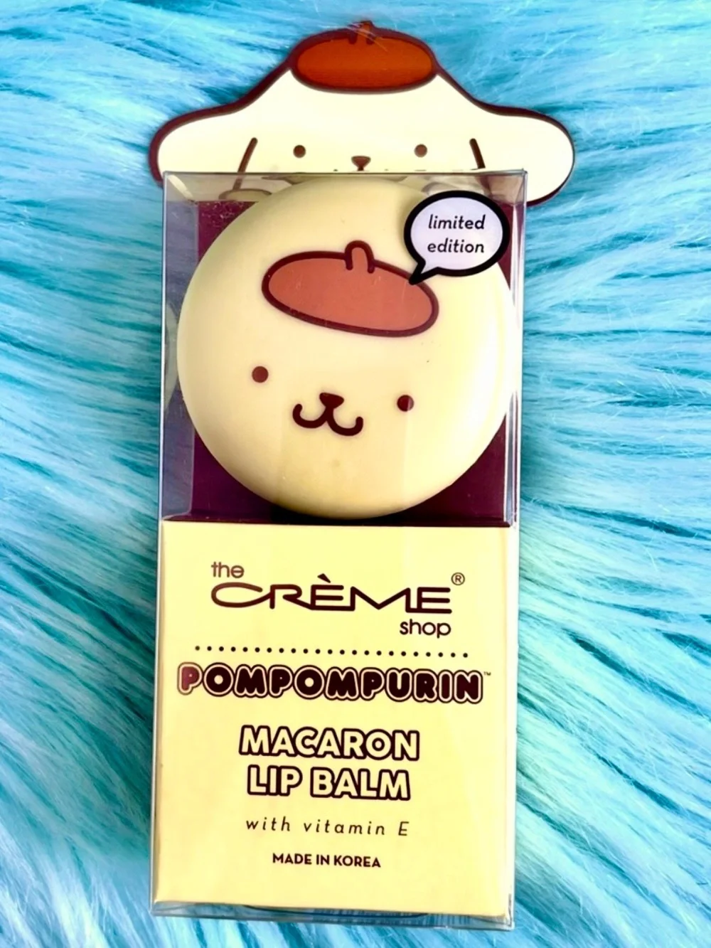 Crème Shop x Sanrio Caramel Pudding Pompompurin Macaron Lip Balm Limited Edition
